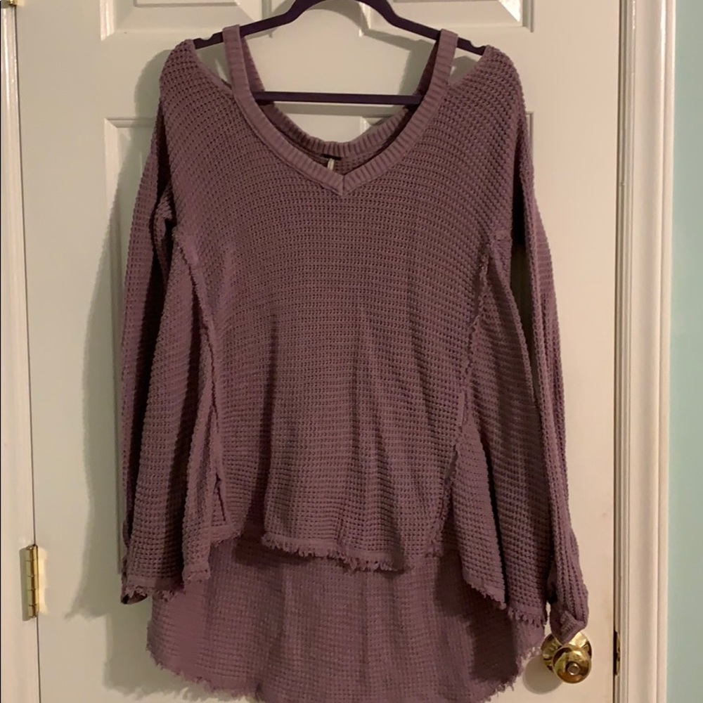 Free People Cold shoulder sweater